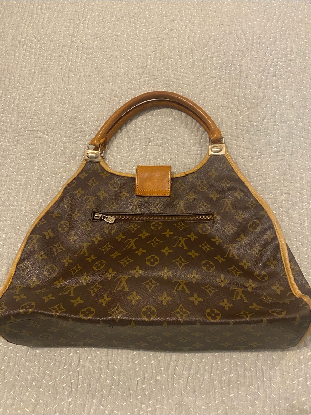 Luxury Monogram Shoulder bag Brown Leather Trim Large - Picture 7 of 13